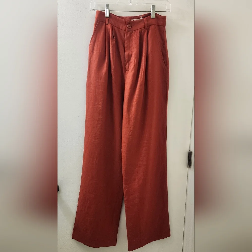 Reformation Women's Pants, Size‎ 0, 100 % Linen.